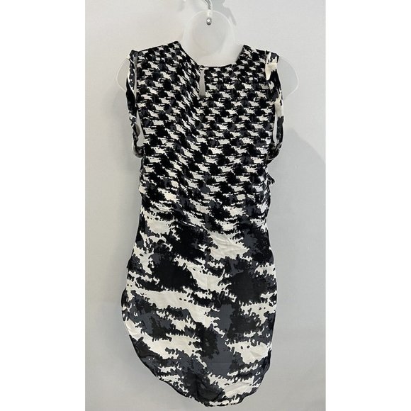 2b Rych Women’s Black White Gray Sleeveless Silk Top 4 - Picture 4 of 8